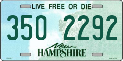 NH license plate 3502292
