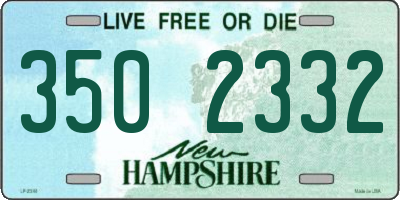 NH license plate 3502332