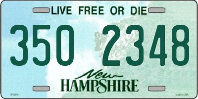 NH license plate 3502348