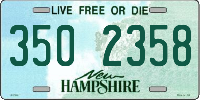 NH license plate 3502358