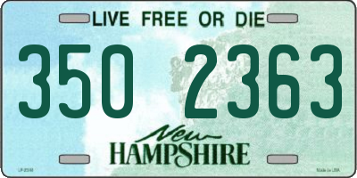 NH license plate 3502363