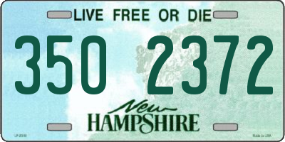 NH license plate 3502372