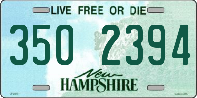 NH license plate 3502394