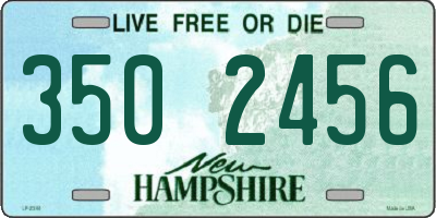 NH license plate 3502456