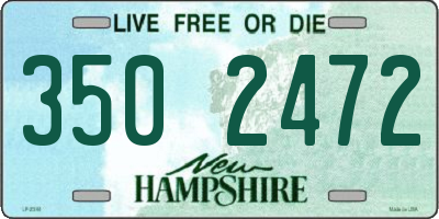NH license plate 3502472