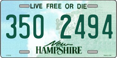 NH license plate 3502494