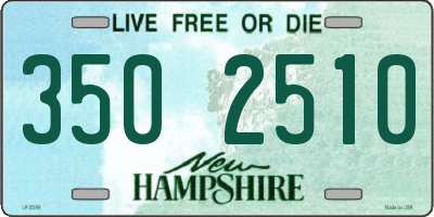 NH license plate 3502510