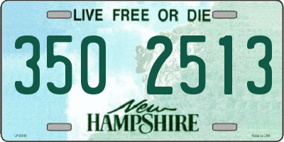 NH license plate 3502513