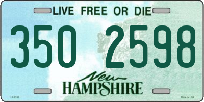 NH license plate 3502598