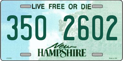 NH license plate 3502602