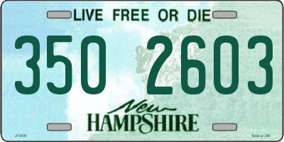 NH license plate 3502603