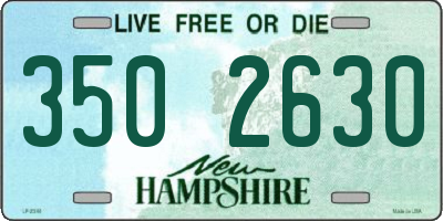 NH license plate 3502630