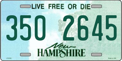 NH license plate 3502645