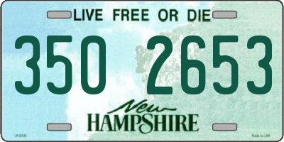 NH license plate 3502653