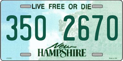NH license plate 3502670