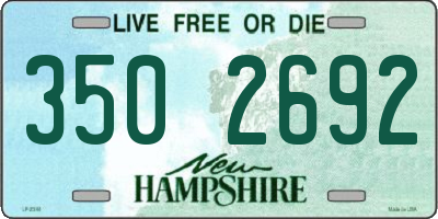 NH license plate 3502692