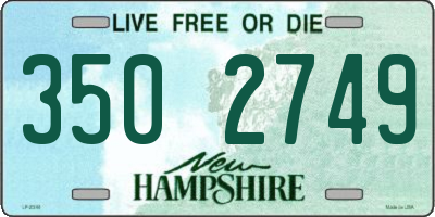 NH license plate 3502749