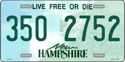 NH license plate 3502752