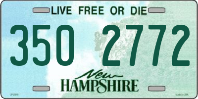 NH license plate 3502772