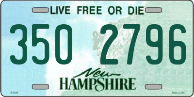 NH license plate 3502796