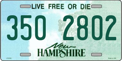 NH license plate 3502802
