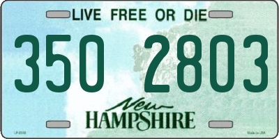 NH license plate 3502803
