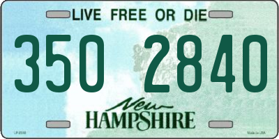 NH license plate 3502840