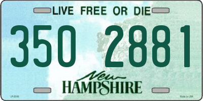 NH license plate 3502881