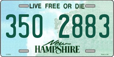 NH license plate 3502883