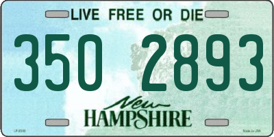 NH license plate 3502893