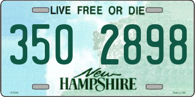 NH license plate 3502898