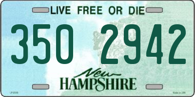 NH license plate 3502942