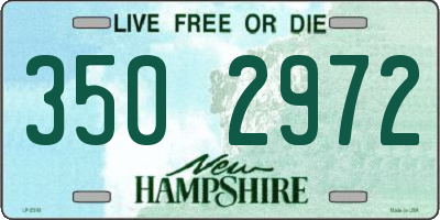 NH license plate 3502972