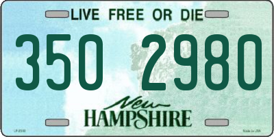 NH license plate 3502980