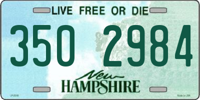NH license plate 3502984