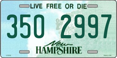 NH license plate 3502997