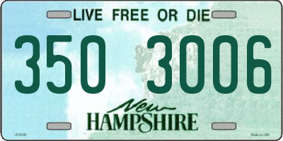 NH license plate 3503006