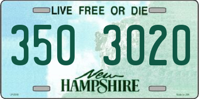 NH license plate 3503020