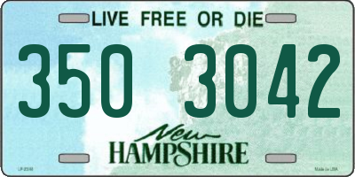 NH license plate 3503042