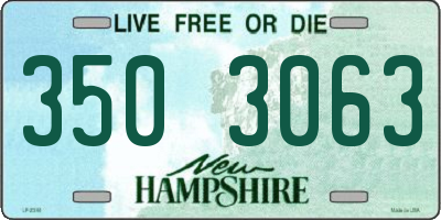 NH license plate 3503063