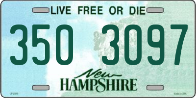 NH license plate 3503097