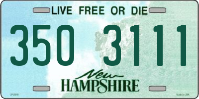 NH license plate 3503111