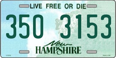 NH license plate 3503153