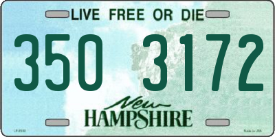 NH license plate 3503172