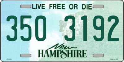 NH license plate 3503192