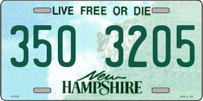 NH license plate 3503205