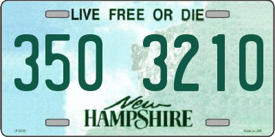 NH license plate 3503210