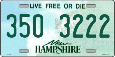 NH license plate 3503222