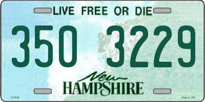 NH license plate 3503229