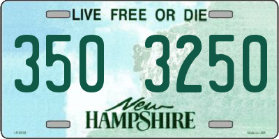 NH license plate 3503250